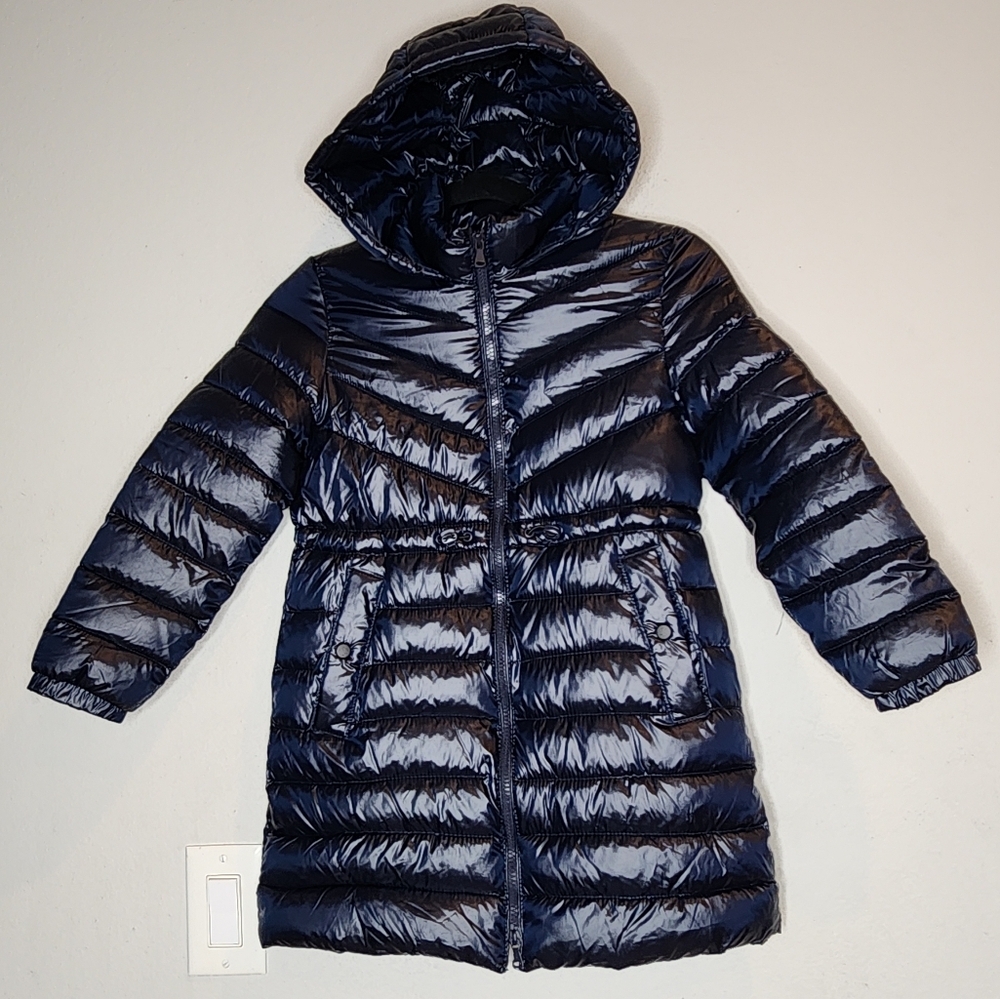 Zara Kids Navy Blue Long Puffer Coat Kids Size 9